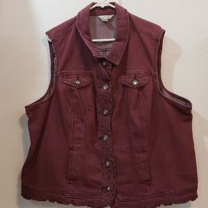 Plum purple cj banks denim vest